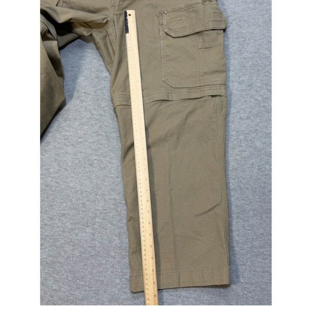 Duluth Trading Co Flex Fire Hose Convertible Cargo Pants Khaki 36x32 Men (36x28)